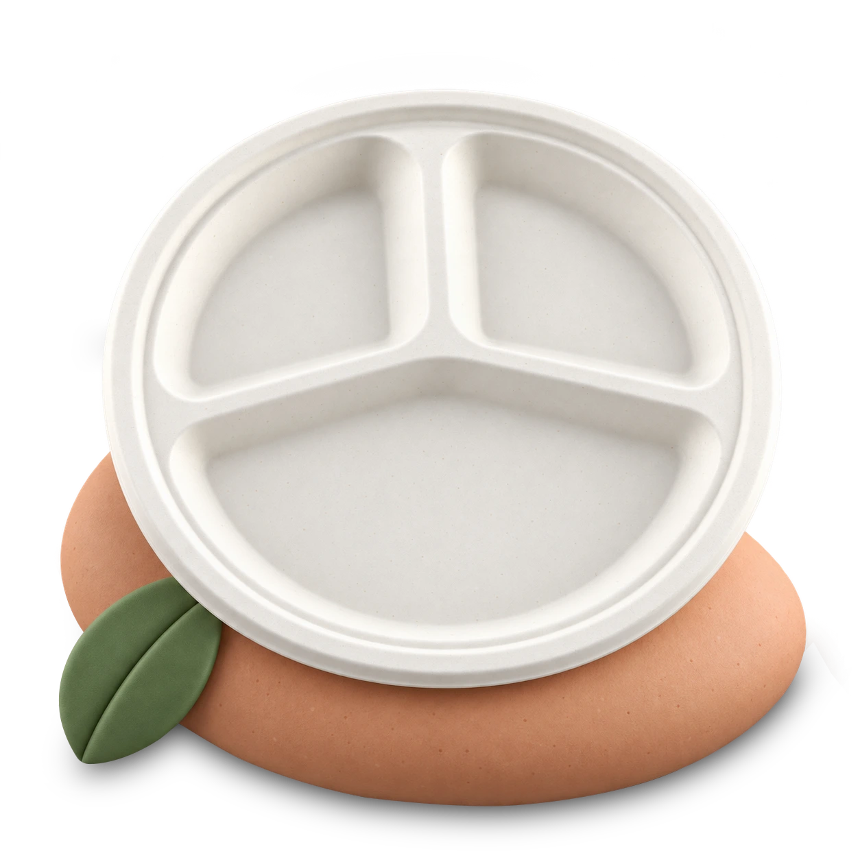Round Plates Compartment 9"